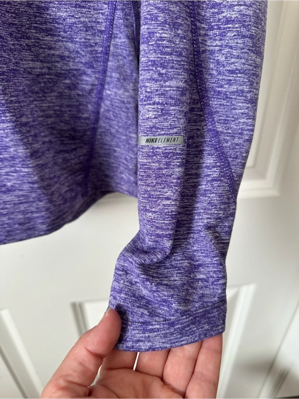 Nike Running Dri-FIT 1/4-Zip Long Sleeve Active Top Purple Size S